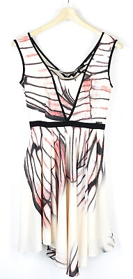 MARCIANO By Guess Dress Women#x27;s EU 42 Sleeveless Flared asymmetric bottom Hem $56.74