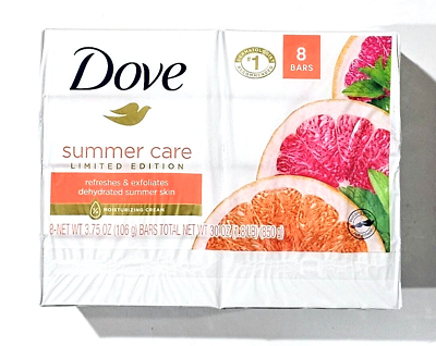 #ad Dove Summer Care Refreshes Exfoliates Dehydrated Summer Skin 8 Bars Total $29.99