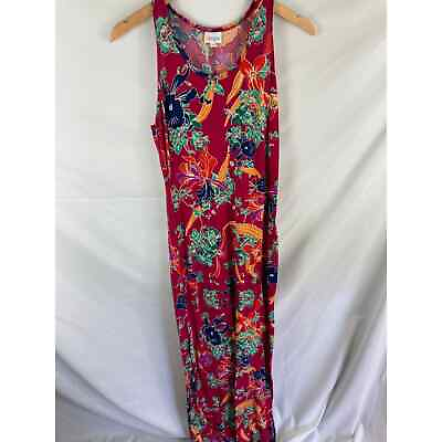 #ad Lularoe Floral Sleeveless Maxi Dress Size Medium $18.92