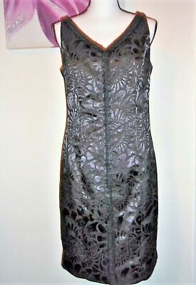 #ad Carmen Marc Valvo Sleeveless Black Cocktail Dress Size 10 $24.13