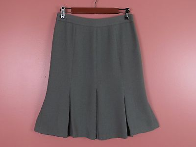 SK05274 JONES NEW YORK Woman Polyester Acetate Pleated Skirt Multiple Grays 4 $22.38
