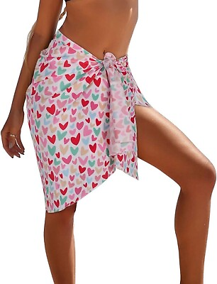 #ad Women#x27;s Sarong Swimsuit Cover Up Skirt Floral Beach Bikini Wrap Sheer Short $9.50