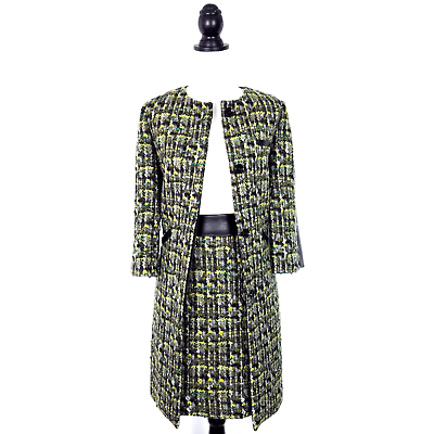 #ad Per Se Carlisle Mulitcolor Tweed Wool Blend Pencil Skirt amp; Long Jacket Size 2 $220.00