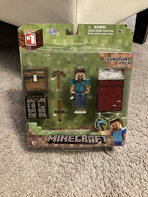 #ad #ad Official Minecraft 2014 Series 1 Overworld Player Survival Pack Playset $19.00