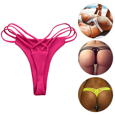 #ad Brazilian Women#x27;s Bikini Bottom G String Thongs Swimwear Swimsuit Bottom GBP 5.09