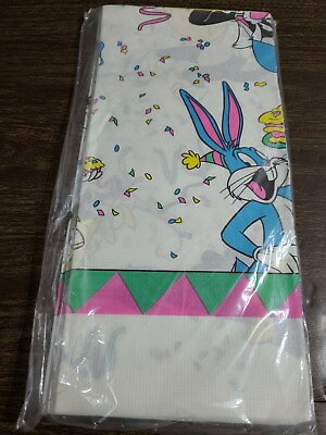 #ad NEW Party Express Looney Tunes Birthday Paper Table Cover 54x89quot;1 4 $7.64