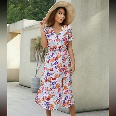 #ad Floral Print Dress in Large. New $35.00