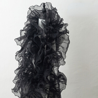 #ad #ad 5Yards Organza Pleated Ruffle Lace Edge Trim Ribbon Fabric DIY Dress Sewing Trim $11.99