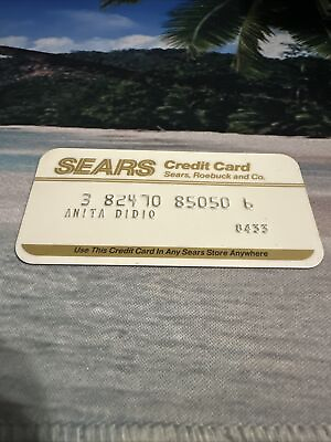 Vintage Sears Roebuck and Co Credit Card Charge Card 70s gold department store $14.99