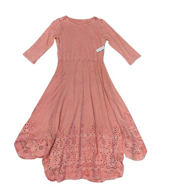 #ad New Soft Surroundings Casablanca Coral Dust Eyelet Lace Maxi Dress XS Petite $70.00
