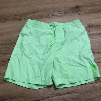 #ad Hurley Swim Volley Short One and Only Solid Crossdye 17quot; Trunk Green Size Small $19.99