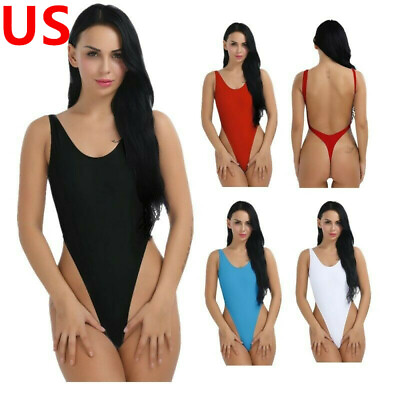 #ad US Sexy Women High Cut Bikini Leotard Thong Bodysuit Swimsuit One Piece Swimwear $11.85