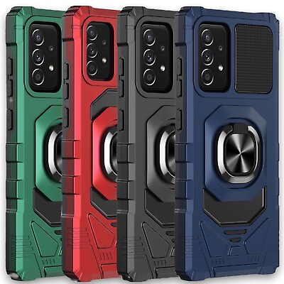 For Samsung Galaxy A53 5G Case Shockproof Ring Stand Phone Cover Tempered Glass $11.99