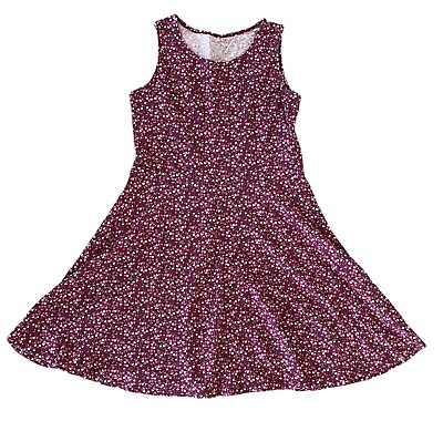 #ad The Children’s Place Girls Pink Burgundy Floral Flowers Dress Size XL 14 $9.99