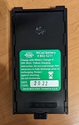 802 5211 Rechargeable battery for White#x27;s Detectors $59.95