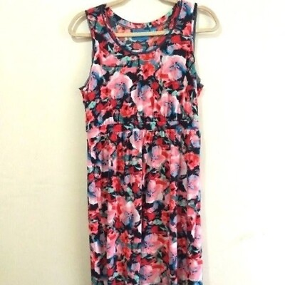 #ad Simply vera abstract boho sleeveless women mini casual party dress size M $20.00