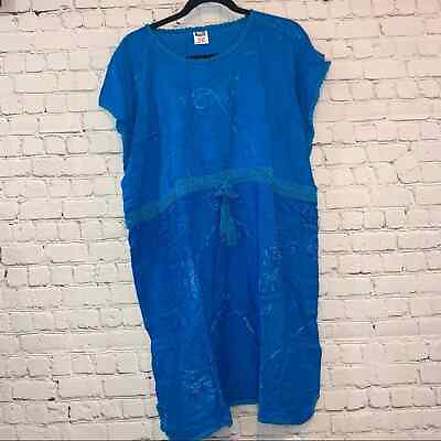 #ad NWT Aloha Blue Embroidered Swim Suit Cover Up $25.00