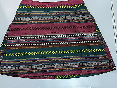 #ad Colorful Floral Short Skirt Size Small Waist 28quot; Length 15quot; $3.20