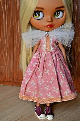 Blythe doll clothes pink dress Blythe clothesBoho dress outfit for blythe $25.00