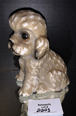 #ad #ad Vtg Norleans Kitsch Ceramic Puppy Dog Poodle Big Sad Eyes Figurine Japan $22.00