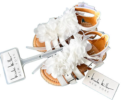 Nicole Miller New York Toddler Girls White Sandals CHOOSE a Size $14.95