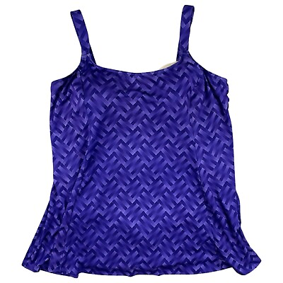#ad It Figures Swimsuit Plus Size 26W NWT One Piece Purple Print Bathing Suit $22.00