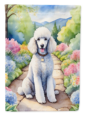 #ad #ad White Poodle Spring Path Flag Garden Size DAC6696GF $16.99
