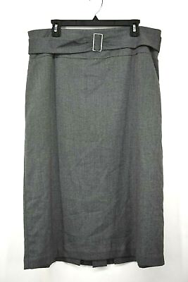 #ad Worthington Womens Grey Concealed Back Zip Stretch Pencil Skirt Business 18 $12.47