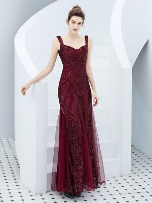 #ad 2023 new Sequins Evening Dress Sleeveless Formal Party Dress Prom Dress $113.97