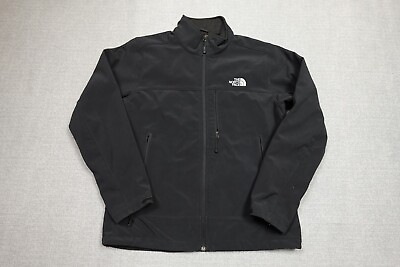 #ad #ad The North Face Jacket Mens Medium Black Coat Soft Shell Windbreaker Outdoors $34.97