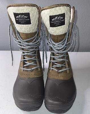 #ad The North Face Heat Seeker Size 10 Brown Insulated Women’s Fleece Winter Boots $40.00