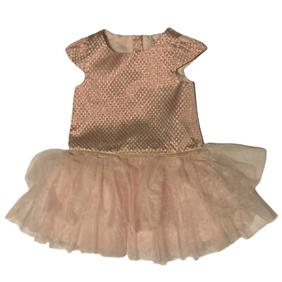 Catherine Malandrino Mini Tutu Champagne Pink Gold Formal Party Dress Girls 3T $13.95