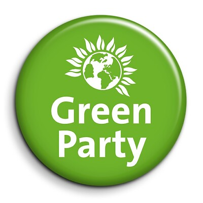 Green Party Badge Epingle 38mm Button Pin EUR 1.49
