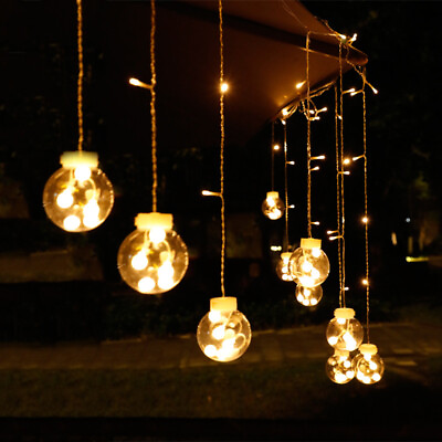 #ad 11.4FT DIY Long String Lights Solar Fairy Lights Clear Ball Shade Birthday Light $89.99