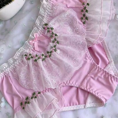 #ad Oversized Lady Girls Princess Underwear Panties Briefs Floral Lace Underpants $13.19