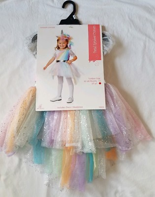 #ad Pastel Rainbow Unicorn Toddlers Girl Dress Up Dress by Seasons Size 12 18 Months $16.14