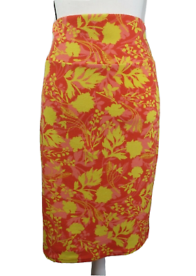 #ad Lularoe Womans Skirt Cassie Floral Print Stretch Pencil Skirt Size S $9.88