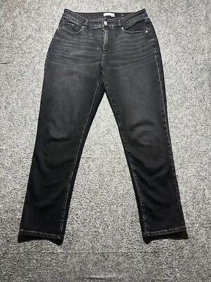 #ad Loft Curvy Women#x27;s Size 29 8 Blck Stretch Denim Faded Wash Jeans $17.60