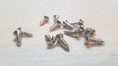 #ad N.12 Screws Chrome MM 3.5x12.7 Headed Countersunk IN Cut for Crafting DIY From $6.07