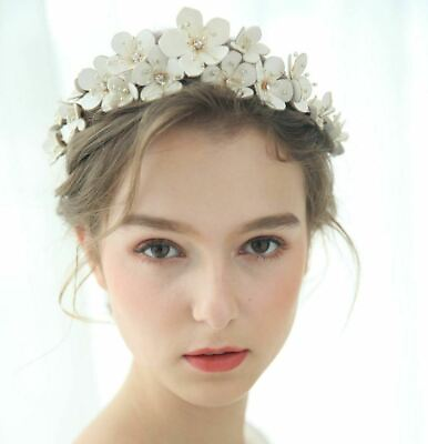 #ad Women Girls White Daisy Plum flower Party Hair Tiara Headband Fascinator Hoop AU $45.00