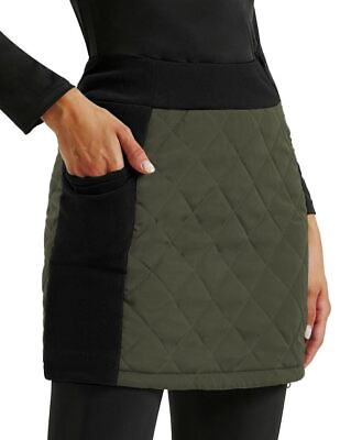 #ad Women#x27;s Puffer Quilted Skirt Lightweight Insulated Warm Snow Skirts Hiking Ru... $54.10