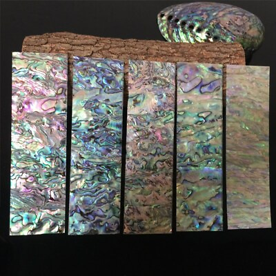 Natural Green Blue Inlay Material Abalone Shell Blanks DIY Size 5.5 x 1.6 inch $14.99