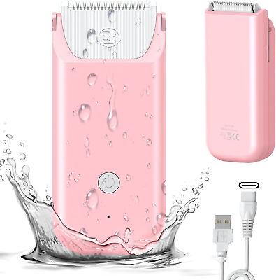 #ad Bikini Trimmer for Women with Type C Rechargeable Portable Pubic Hair Trimmer W $29.99