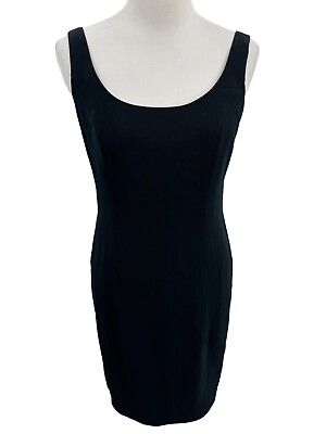 #ad Vtg Black Tie Oleg Cassini Little Black Cocktail Dress Womens Size 4 *altered $39.99