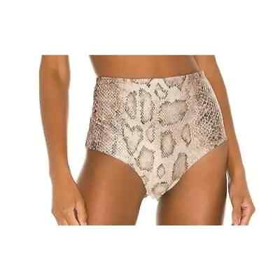 #ad NWT MARA HOFFMAN lydia sand multi snake print high waisted bikini bottoms size L $55.00