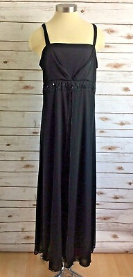 Women Sleeveless Full Length Black Maxi Dress Size Medium Free Shipping $19.99