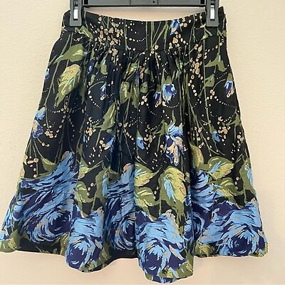 #ad Ann Taylor Loft Petites A Line Floral Watercolor Flowy Skirt Skirt 00P $16.25