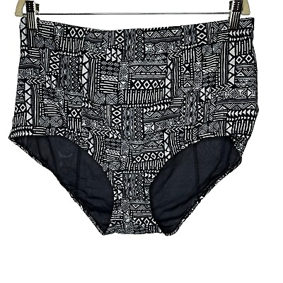 #ad Torrid Bathing Suit Bikini Bottom Geometric Black White 3 3X $25.00