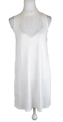 #ad Victoria#x27;s Secret Women#x27;s Sleeveless Dress Summer Sundress Lace Neck White Small $35.00