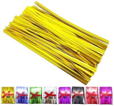 4in Metallic Twist Ties for Treat Bags Bread Candy Christmas Party 750pcs Bag $7.99